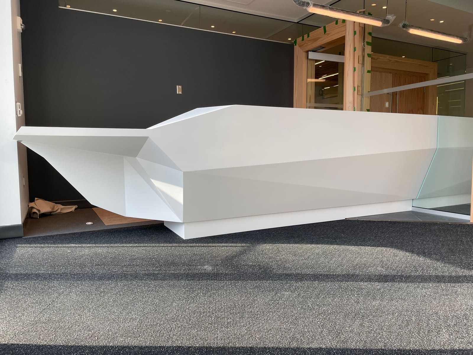 Solid surface countertop with integrated sink